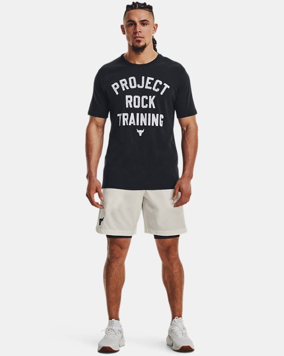 Men's Project Rock Training Short Sleeve, Black, pdpMainDesktop image number 2